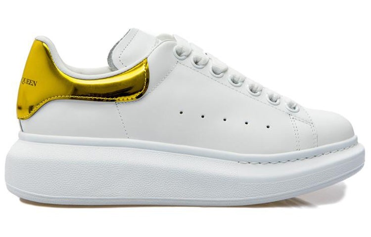(WMNS) Alexander McQueen Oversized Sneaker 'White Yellow Metallic' 676702WICGG9429 - 2
