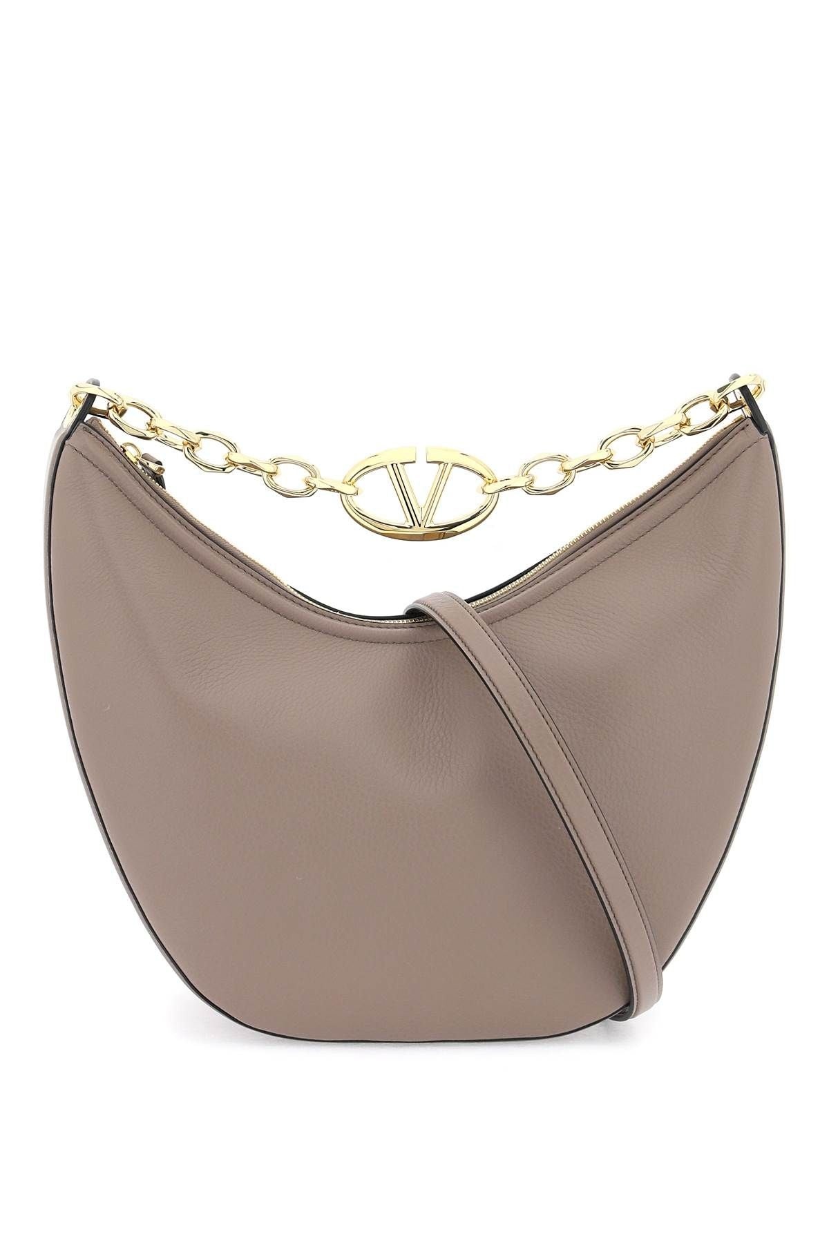 Valentino MEDIUM VLOGO MOON HOBO BAG | netdressed | REVERSIBLE