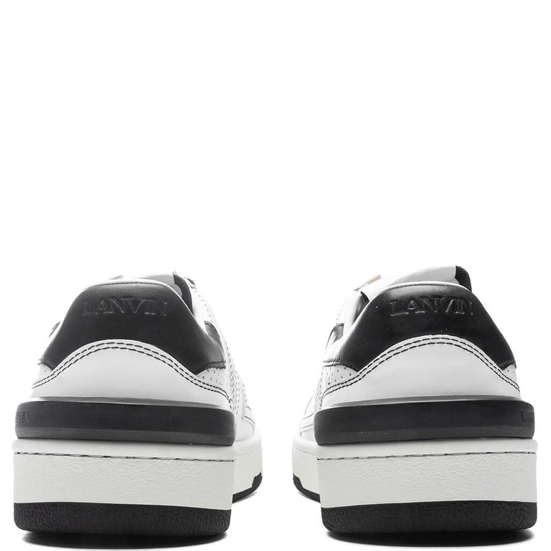 Lanvin perforated-panel leather sneakers outlook