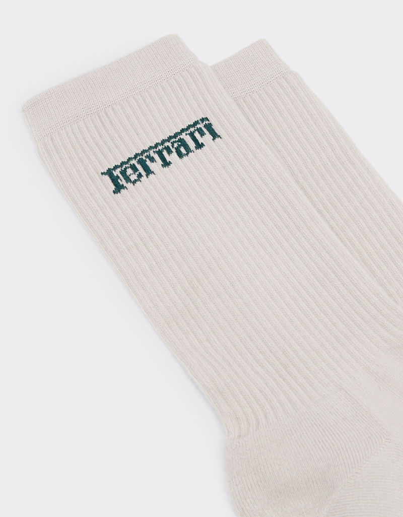 Cotton socks with jacquard logo 4