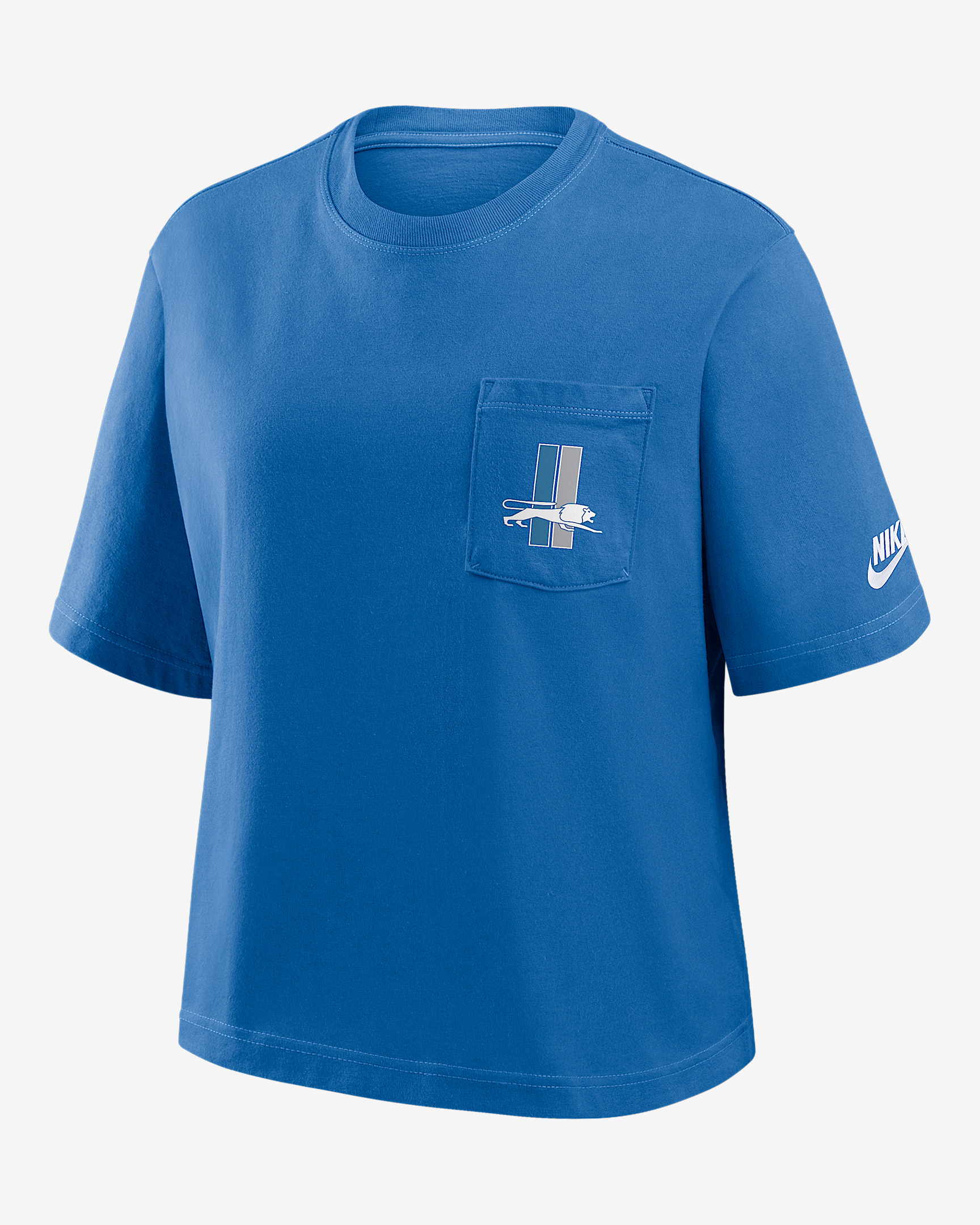 Detroit Lions Rewind Pocket Boxy Women's Nike NFL T-Shirt - 1