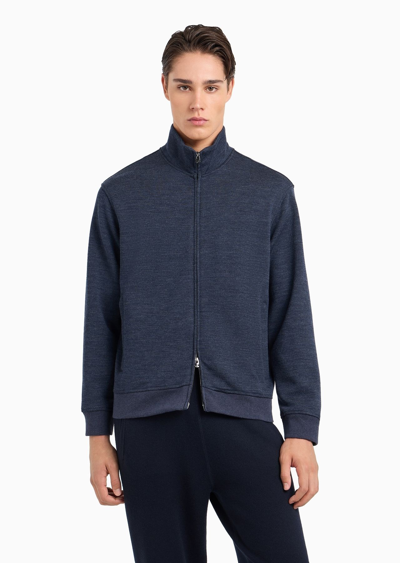 Travel Essentials virgin wool-blend jersey full-zip cardigan - 2