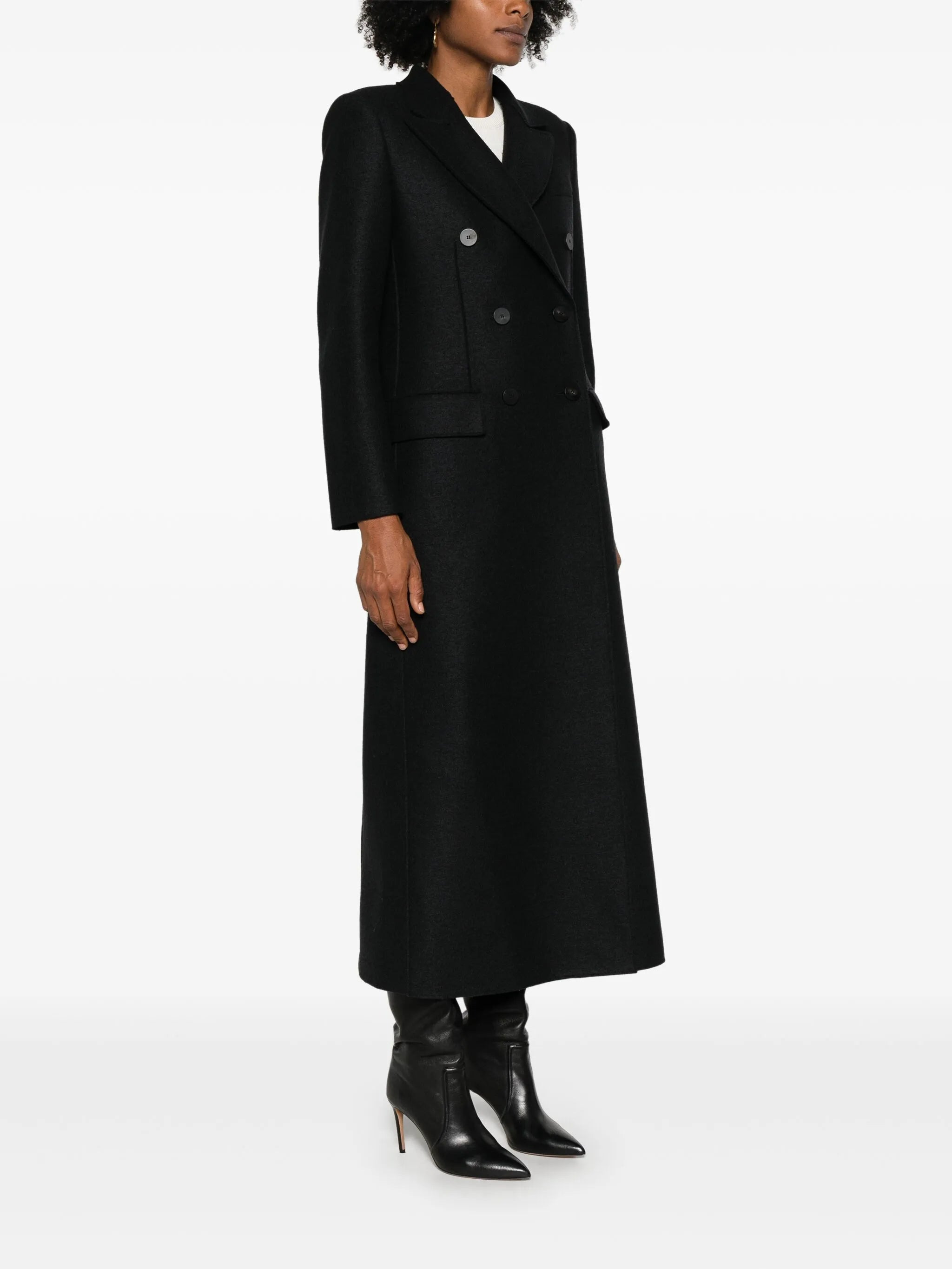 Harris Wharf London Wool Double-breasted Coat - 3
