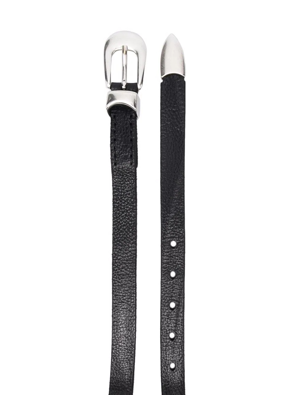 pin-buckle leather belt - 2