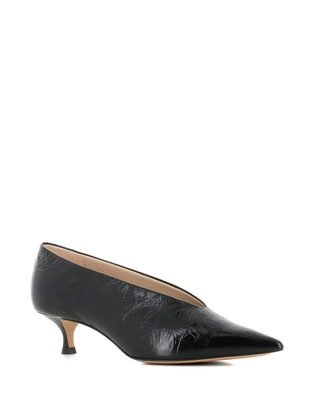 pointed-toe leather pumps - 5