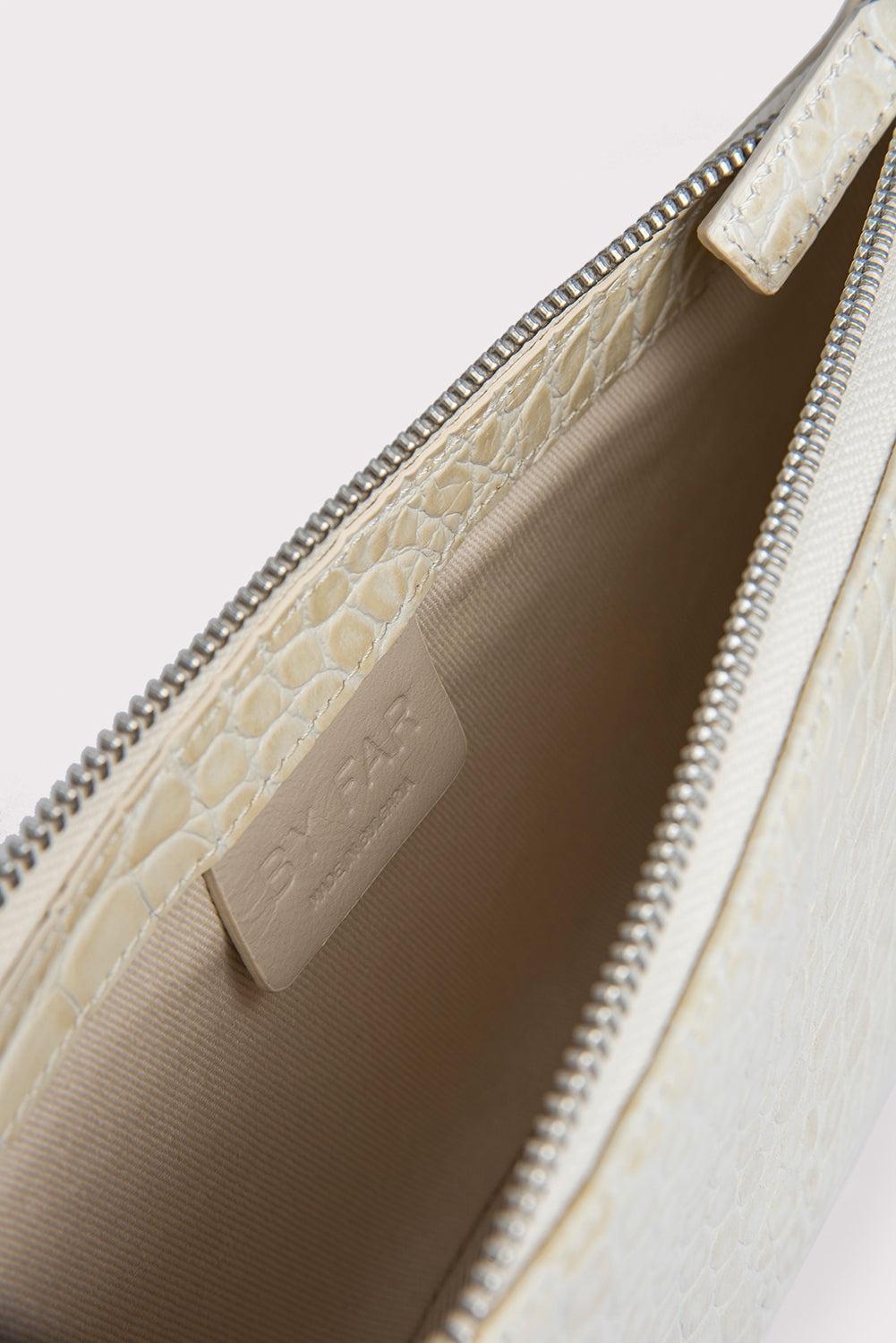 Rachel Cream Croco Embossed Leather - 5