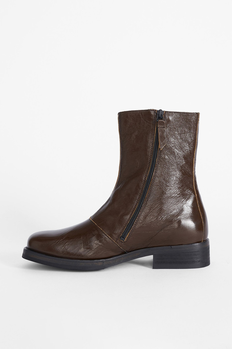 Camion Boot Olive Leather 3