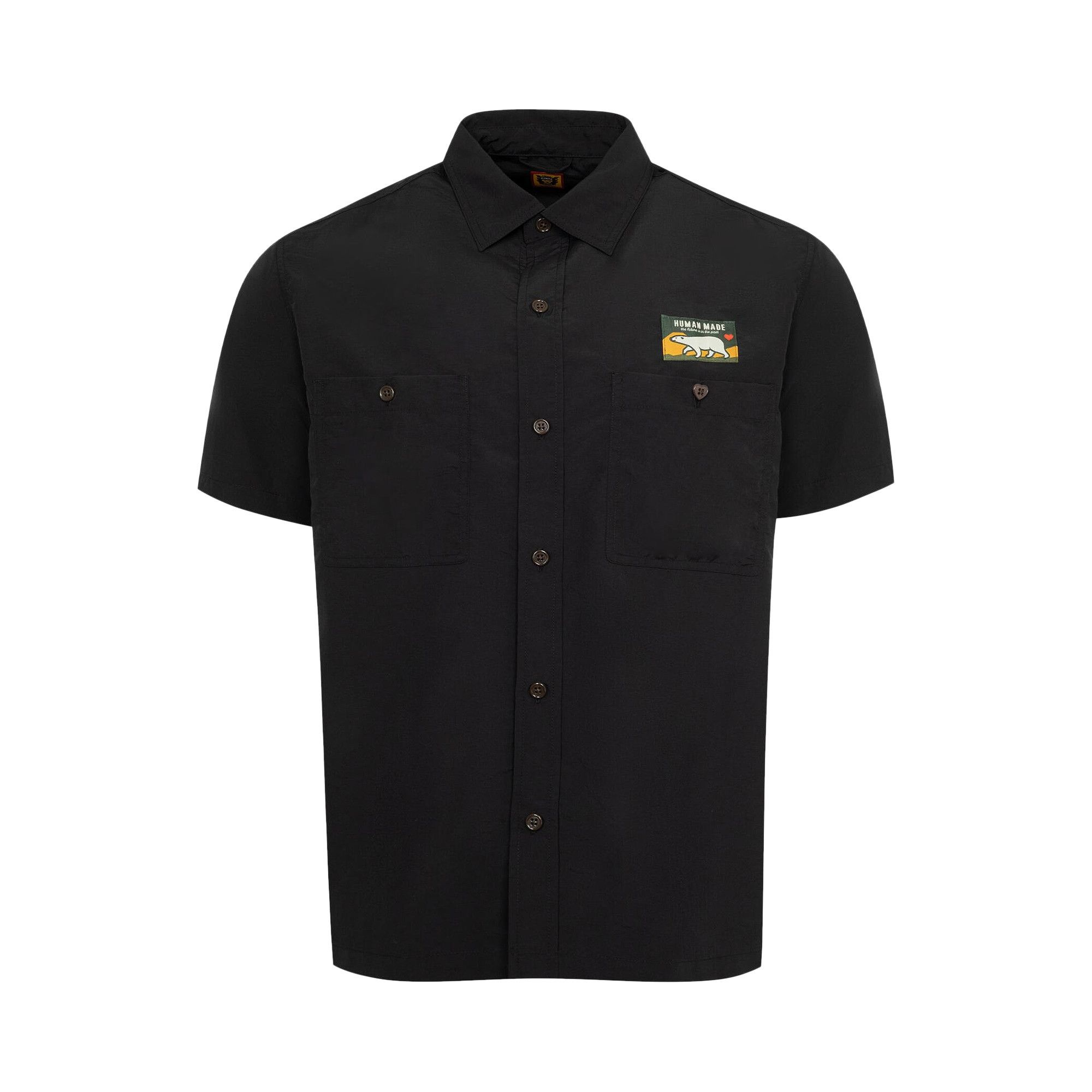 Human Made Nylon Short-Sleeve Shirt 'Black' - 1