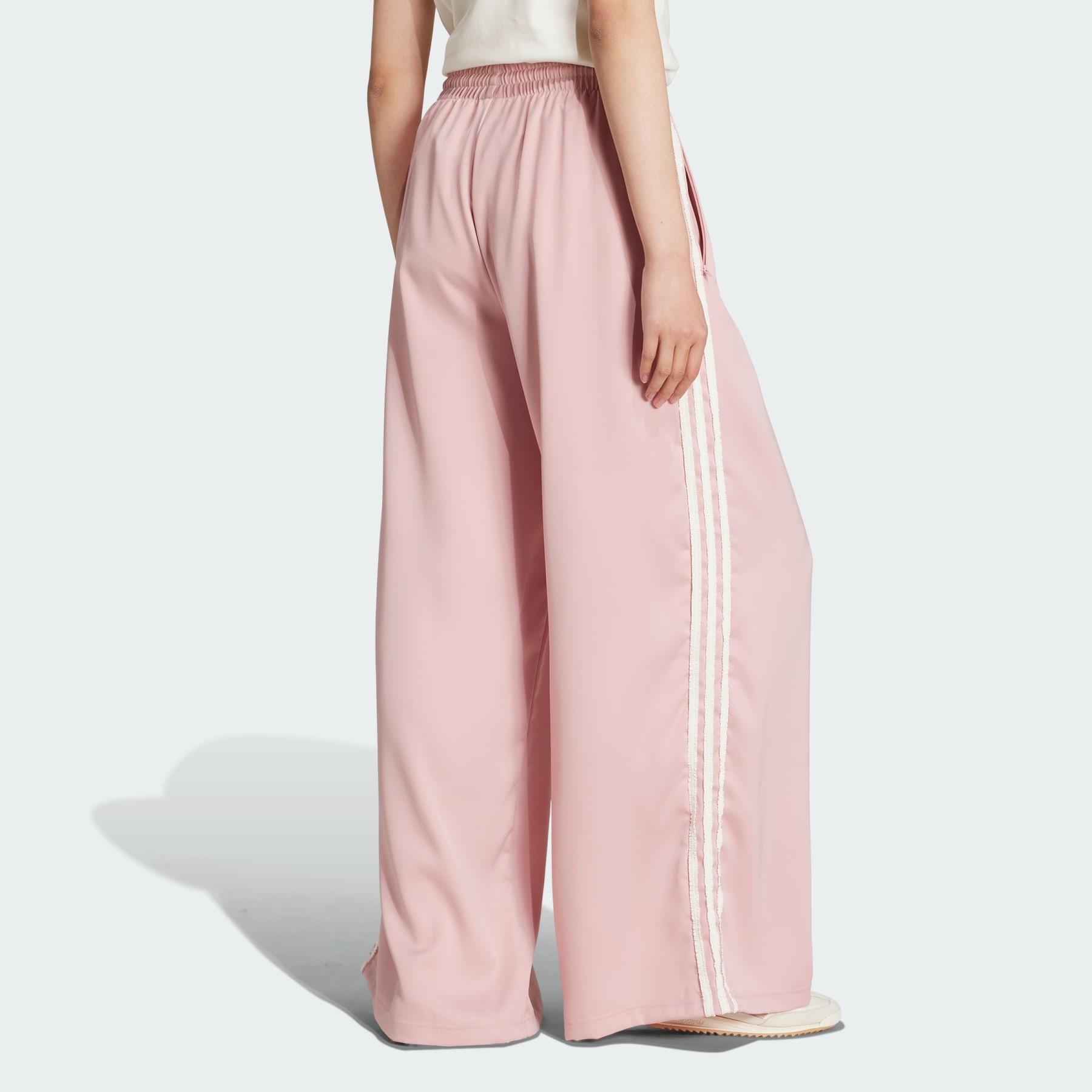 adidas Originals Satin Wide Leg Pants Ruffle 3-Stripes - 3