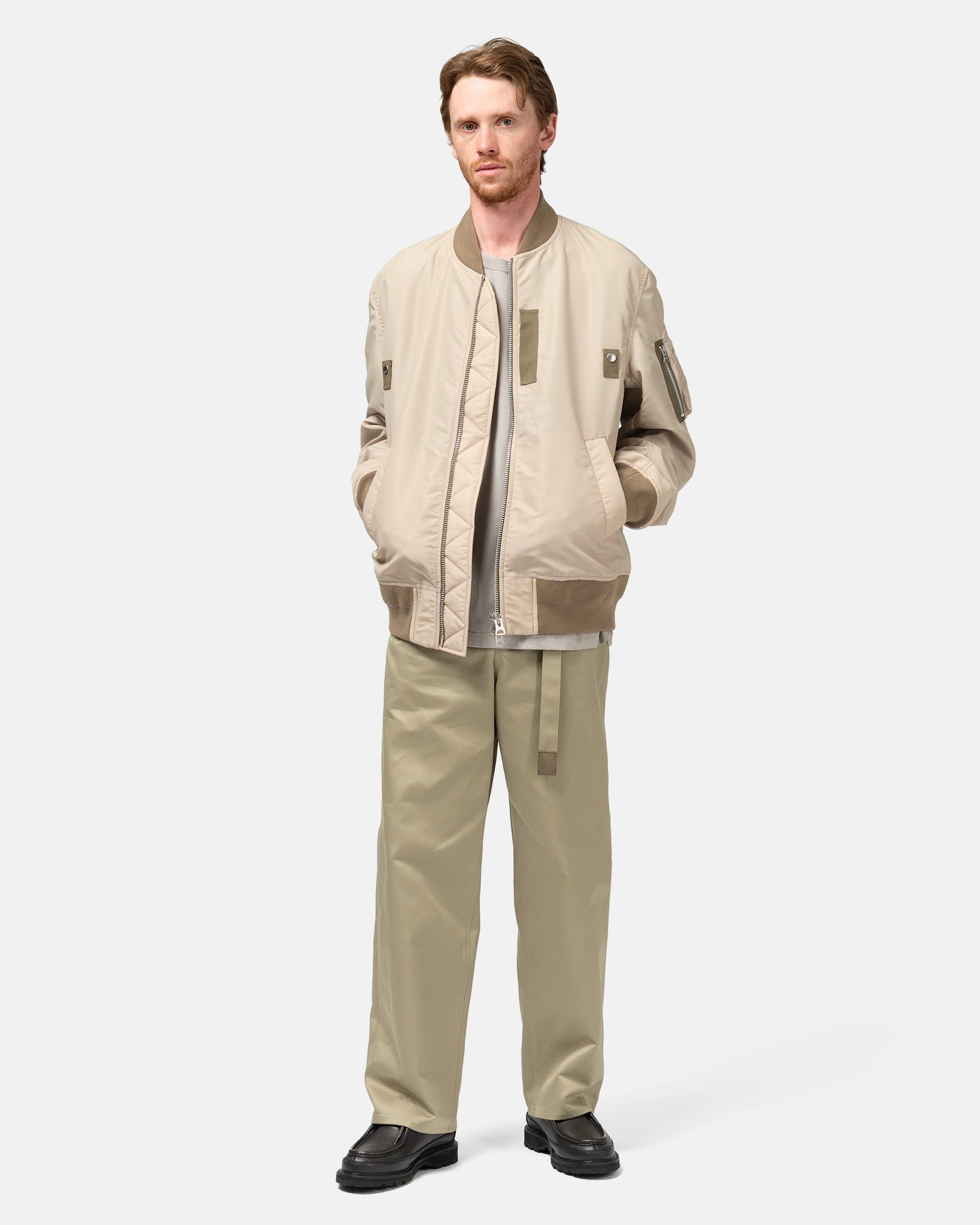 Cotton Chino Pants Beige - 2