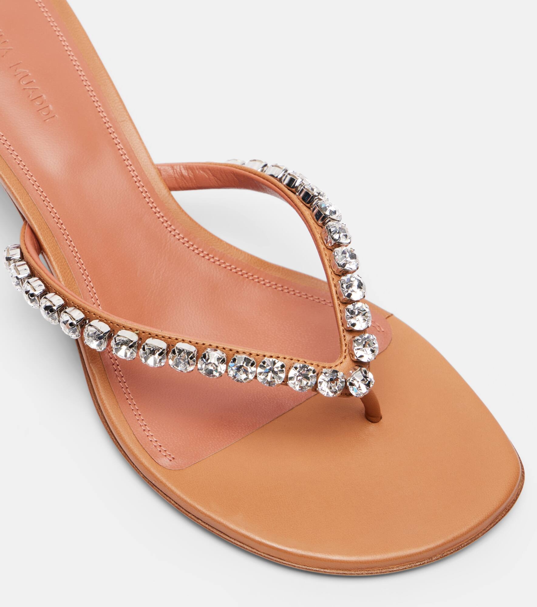 Gigi 45 embellished leather thong sandals - 5