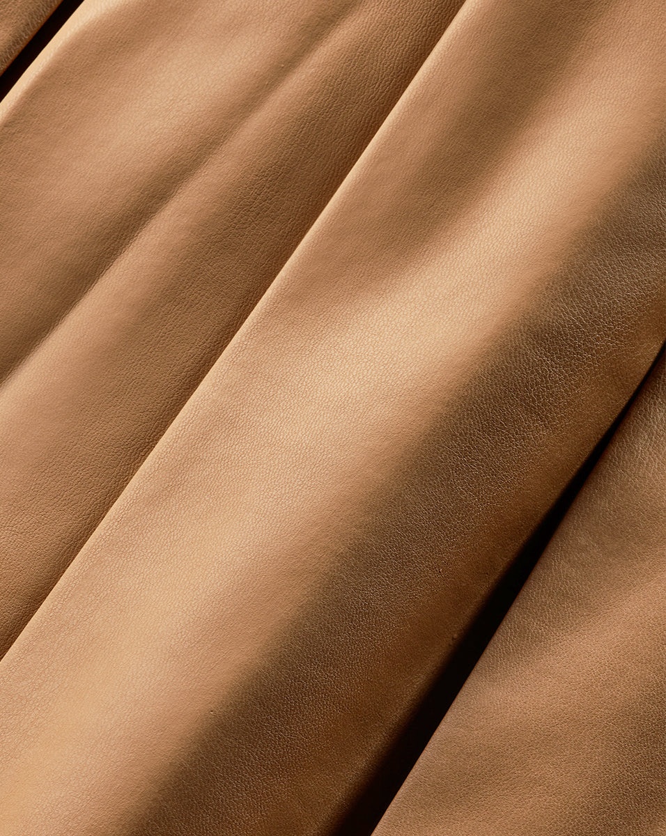 HERSON VEGAN LEATHER PLEATED MIDI SKIRT - 4