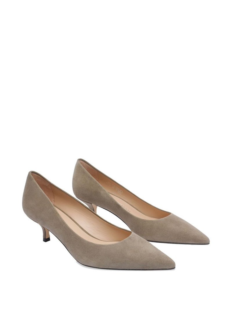 Stuart Weitzman 50mm leather heeled pumps outlook
