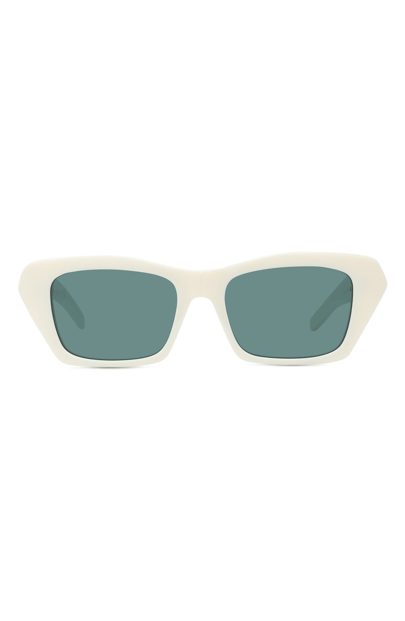 Givenchy 4G Liquid 54mm Rectangular Sunglasses in White /Green at Nordstrom - 1