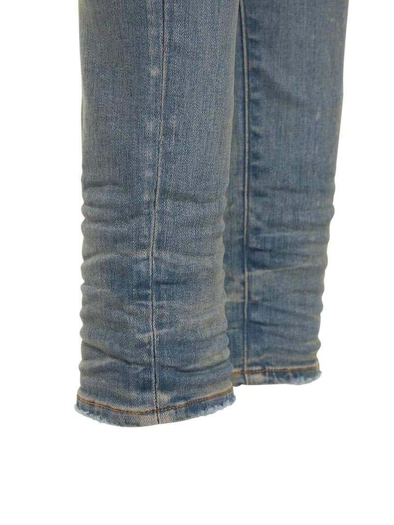 15CM BROKEN TAPERED DENIM JEANS 6