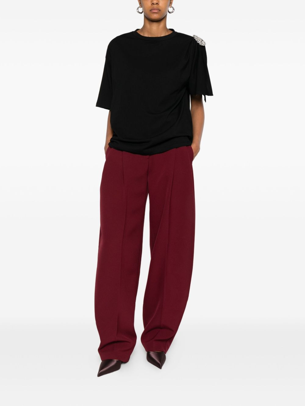 embellished puff-sleeve top - 2