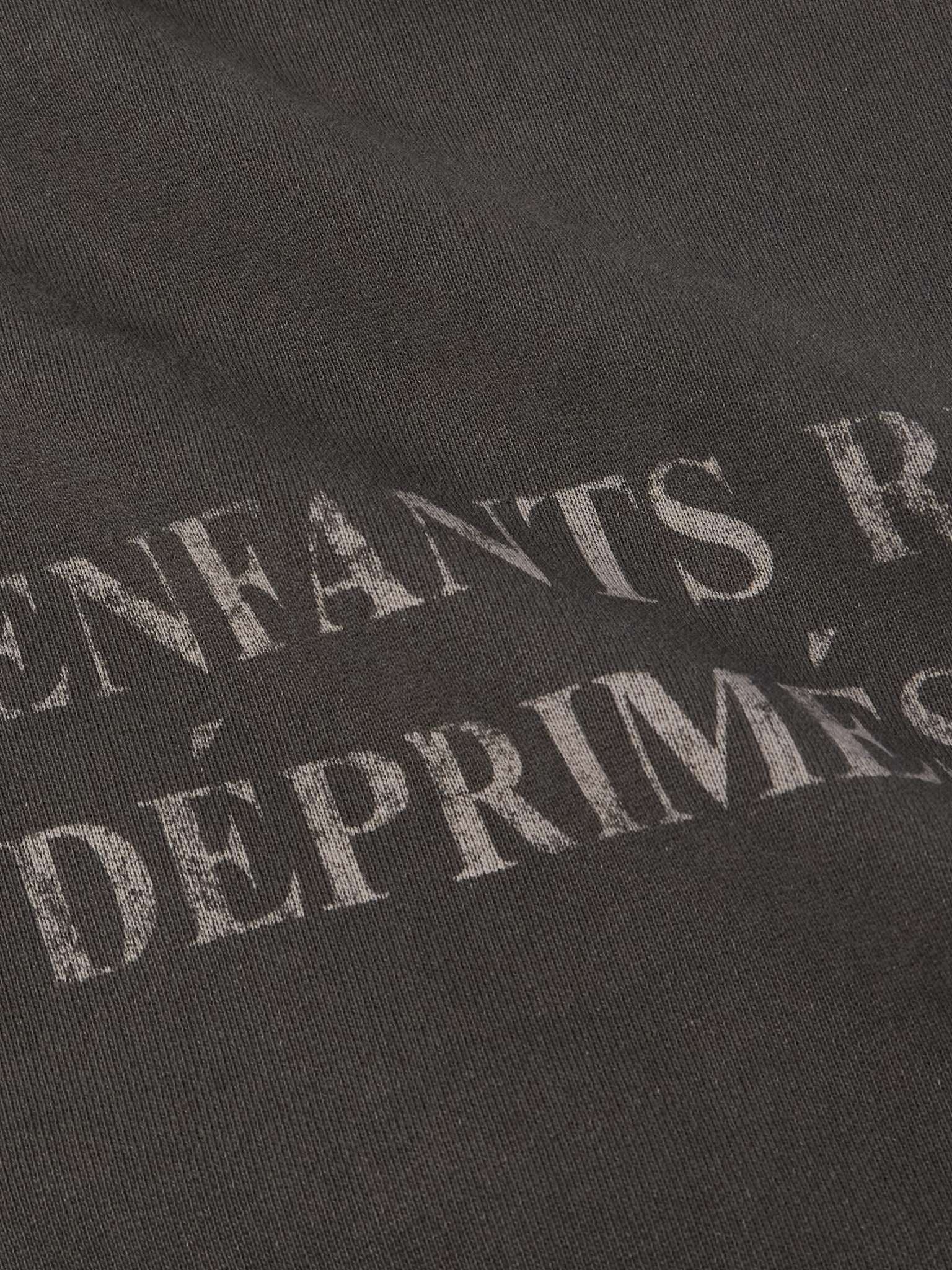 Distressed Logo-Print Cotton-Jersey Hoodie - 4