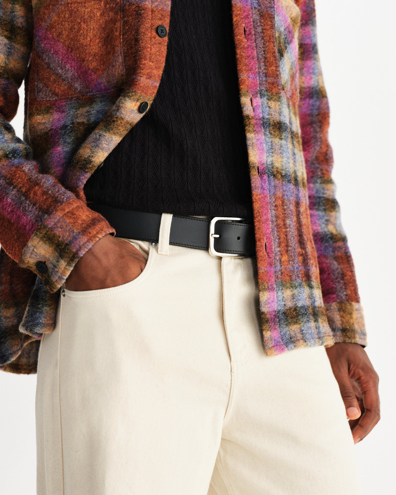 Wax London Paton - Black Leather Belt outlook