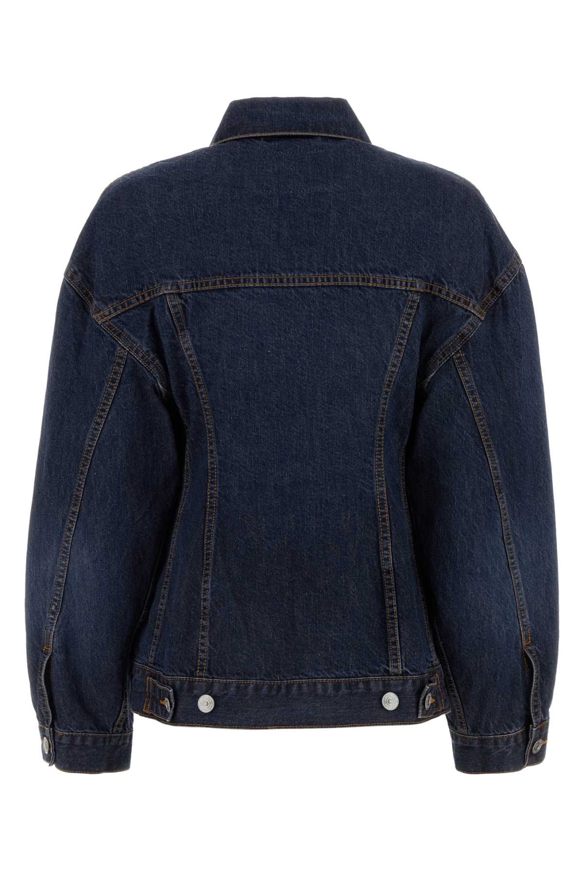 BALENCIAGA Balenciaga Women Dark Blue Denim Hourglass Jacket