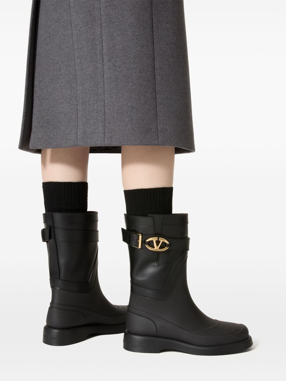 VLogo buckle boots - 6