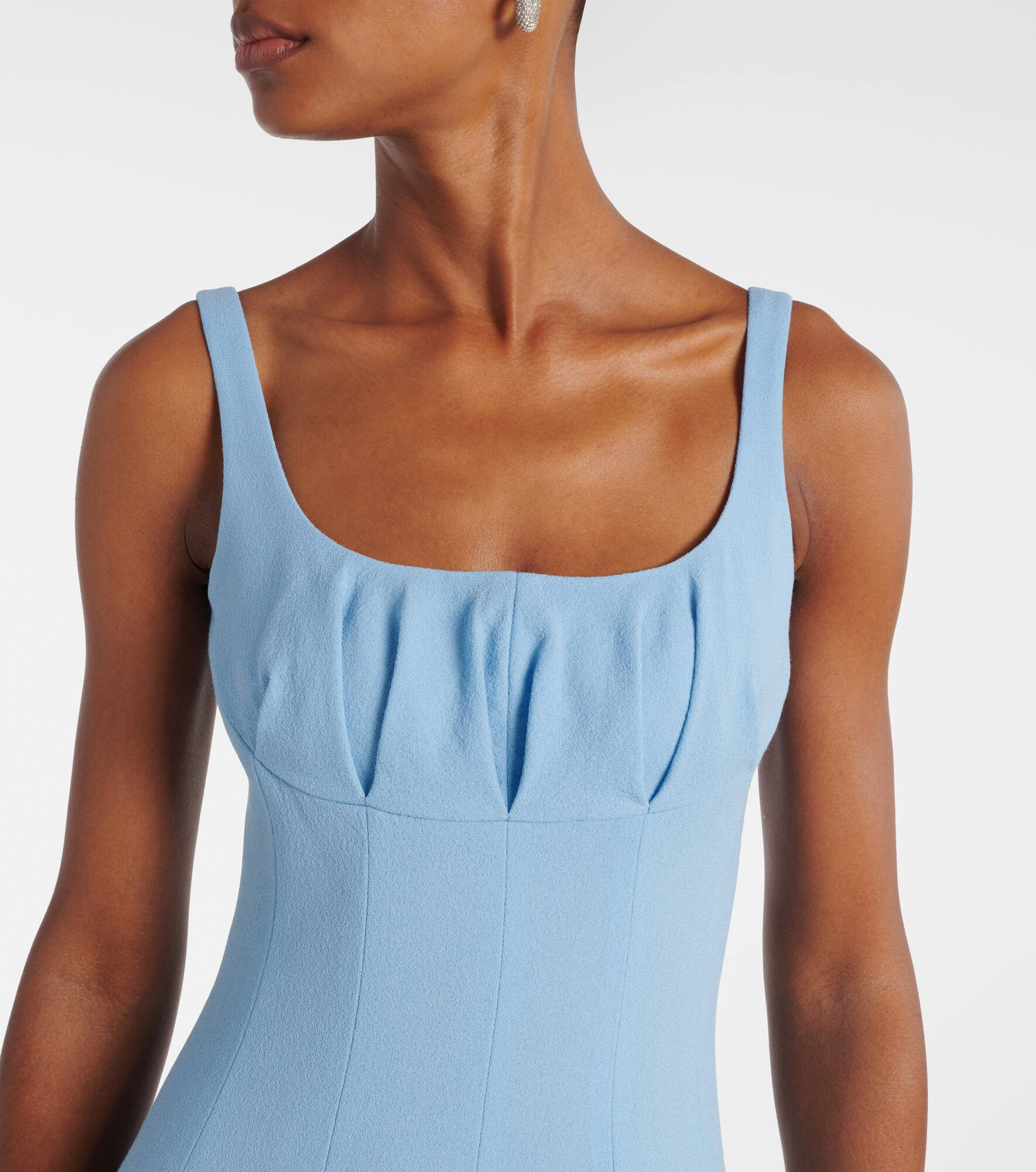 Collins pleated wool crêpe midi dress - 4