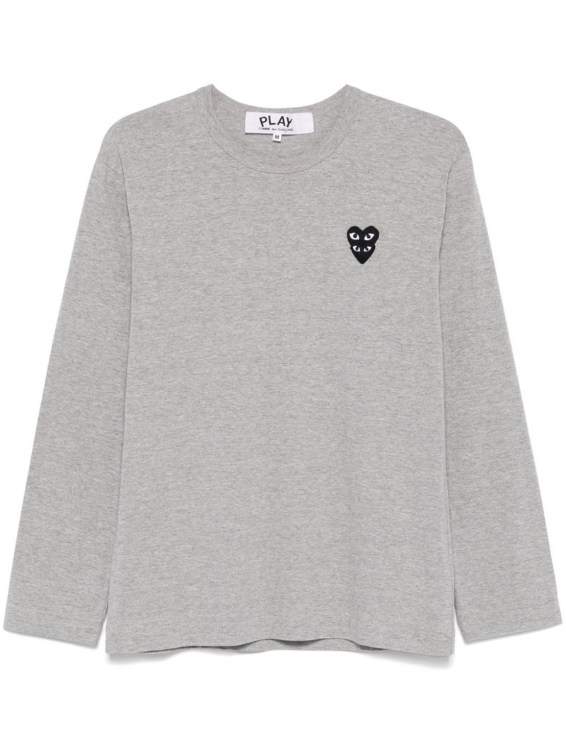 Double Heart-patch T-shirt 1