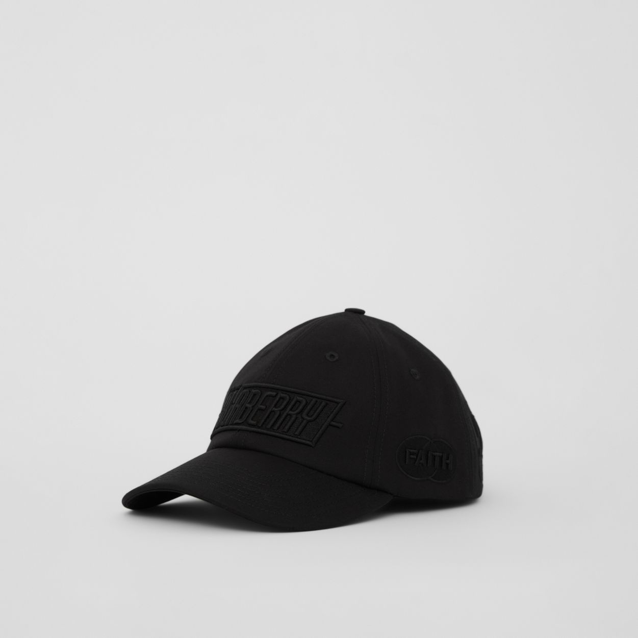 Badge Appliqué Cotton Gabardine Baseball Cap - 5