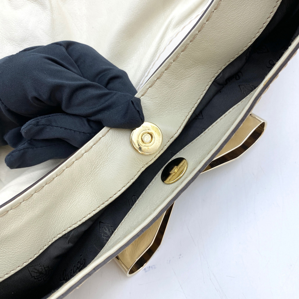 Gucci Ivory Ribbon Hobo Bag 189885 - 15
