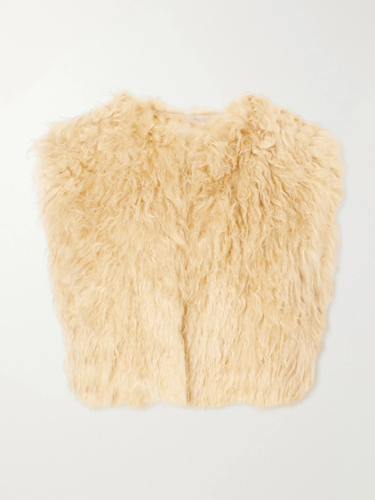 Florana Cropped Shearling Vest - 1