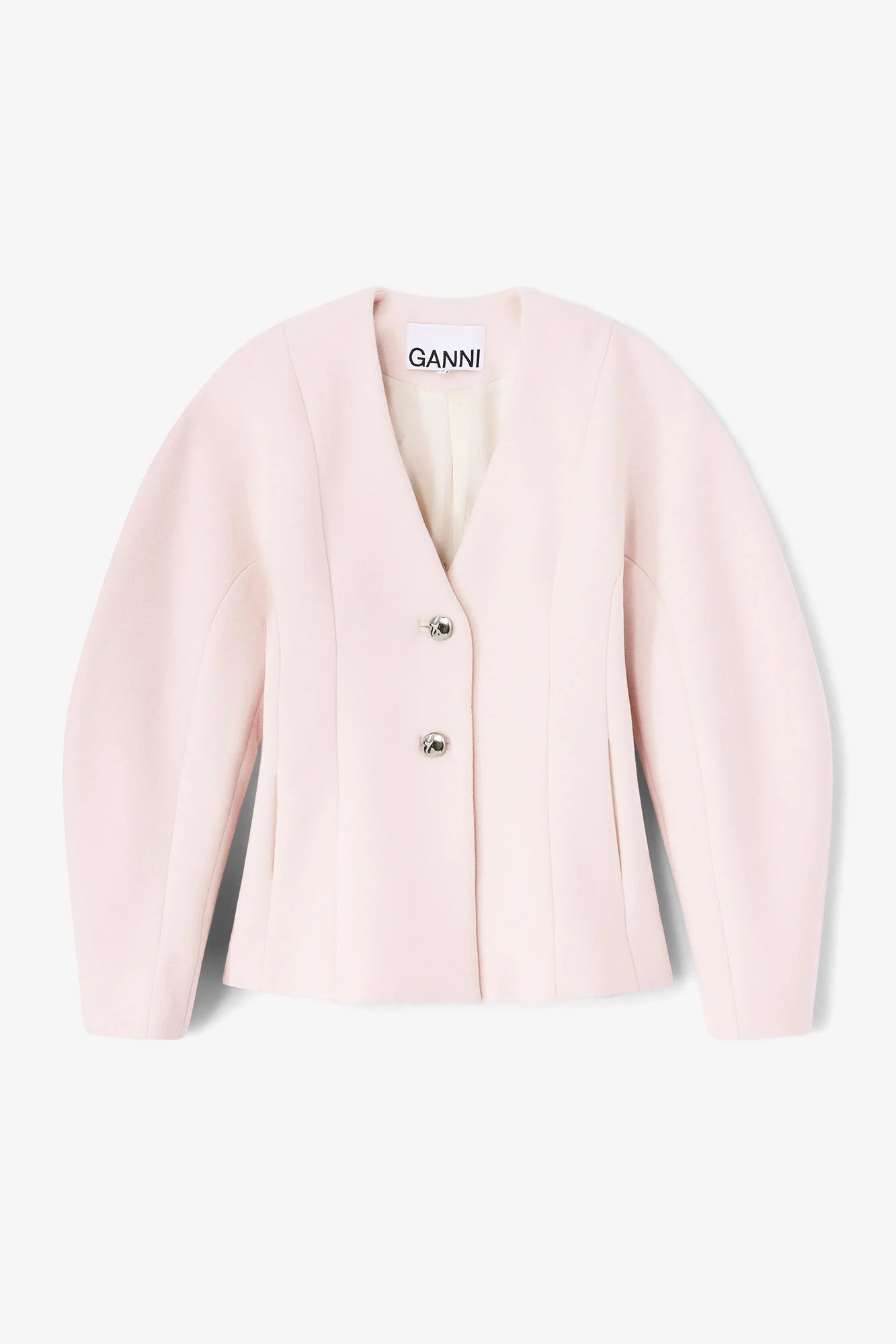 PINK WOOL BLAZER - 1