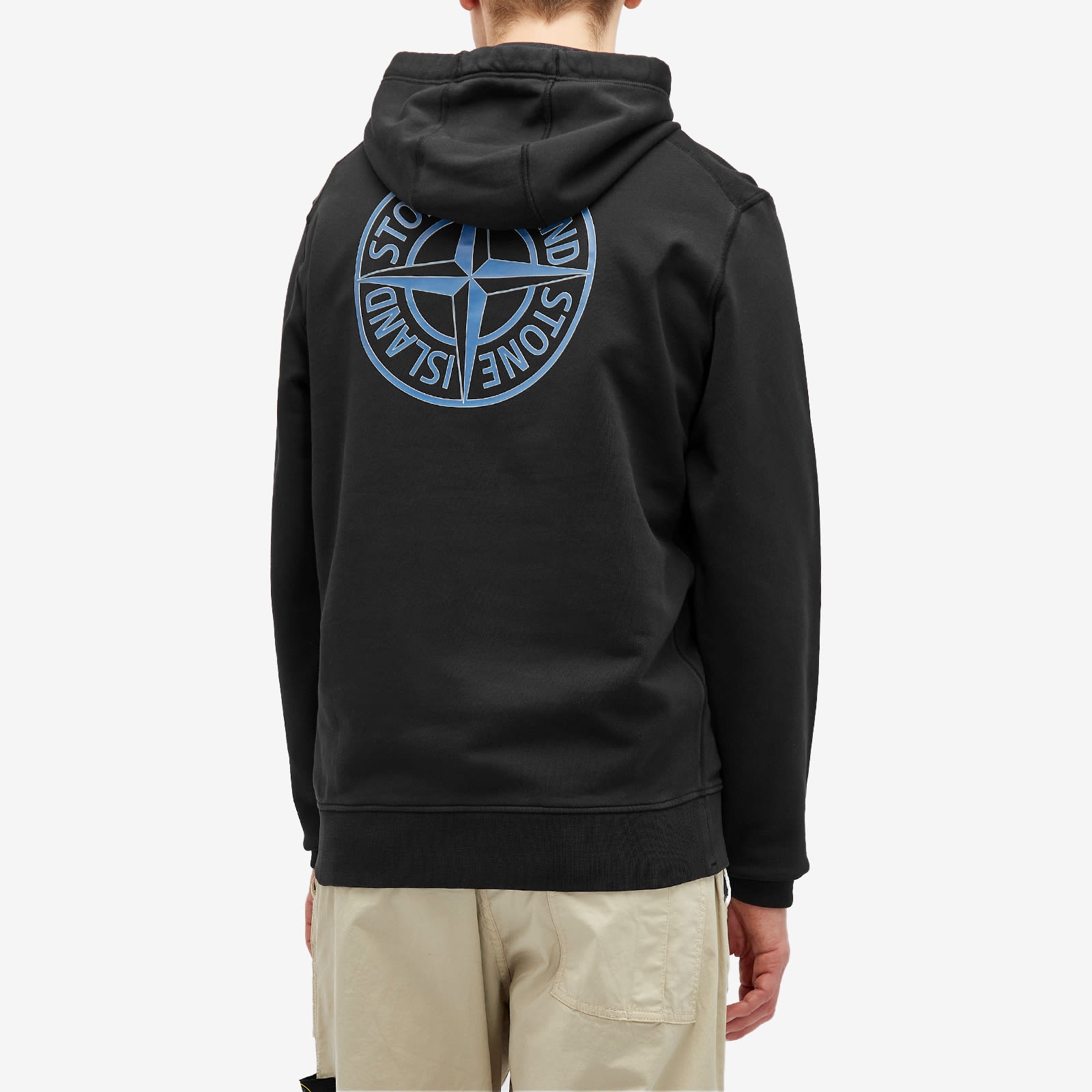 Stone Island Badge Back Print Hoodie - 3