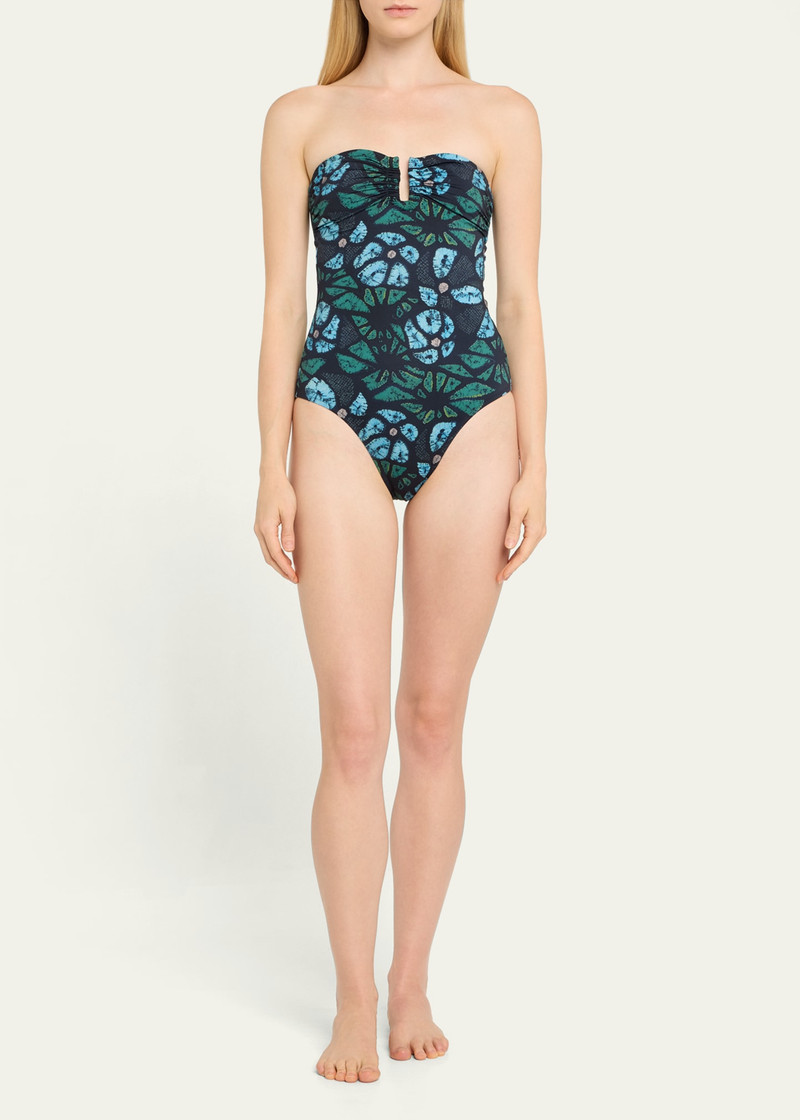 ULLA JOHNSON Monterey Bandeau One-Piece Swimsuit outlook