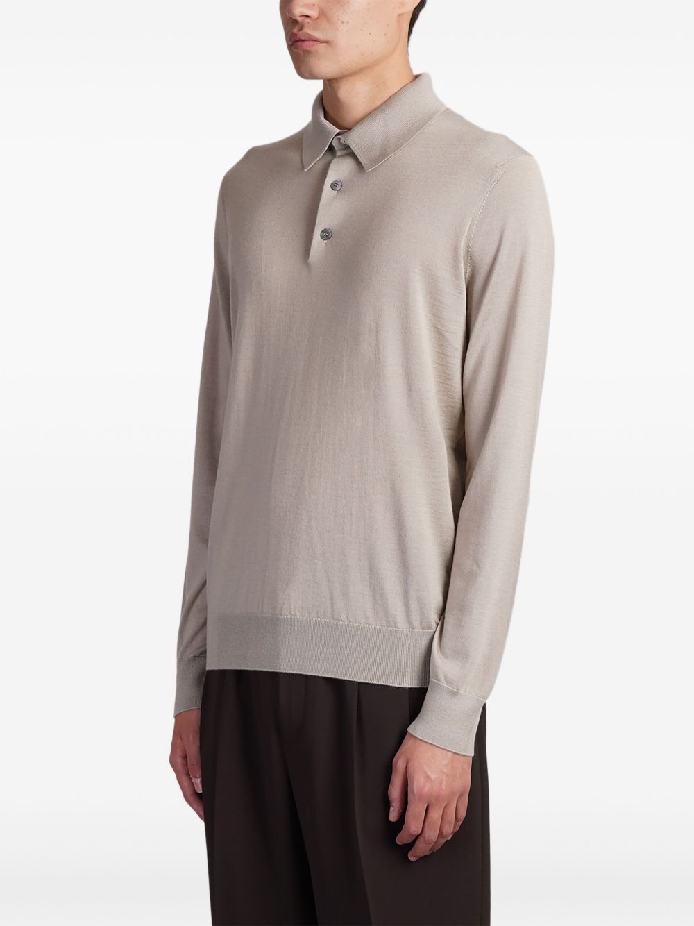 knitted polo shirt - 3