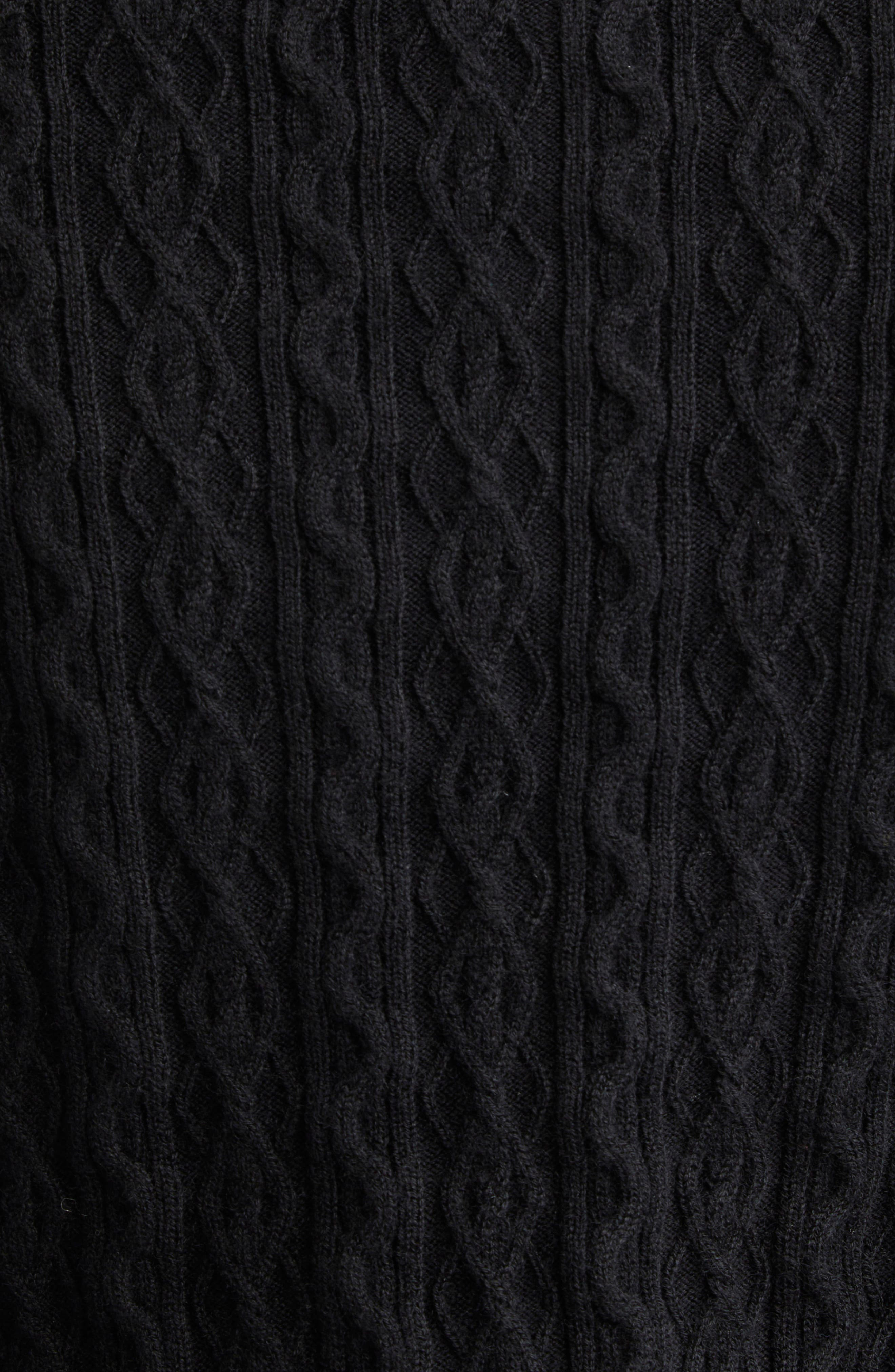 Rabanne Chain Detail Cable Knit Sweater in Black at Nordstrom - 6