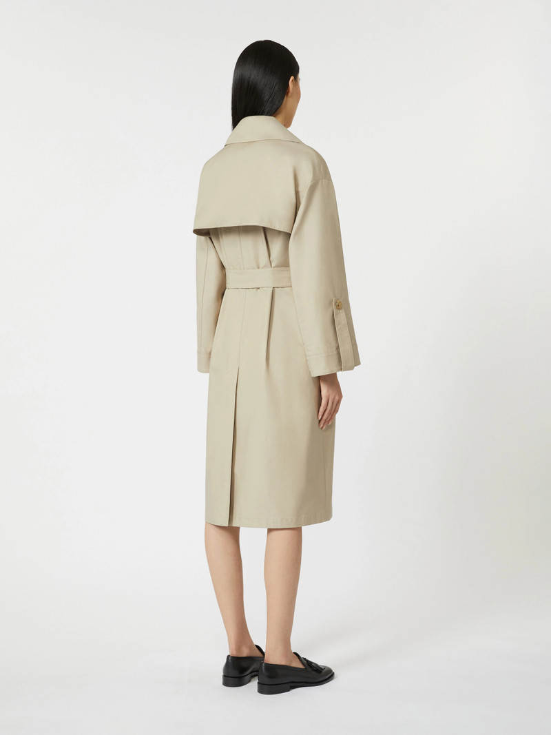 AMOUR Belted water-repellent twill trench coat - SAND 4