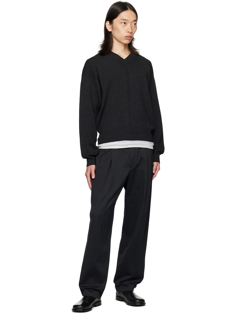 Dries Van Noten Black Pleated Trousers outlook