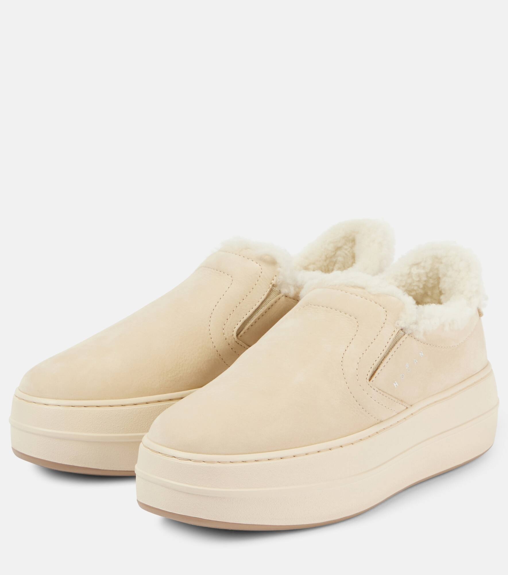 Skyscraper suede platform slip-on sneakers - 5
