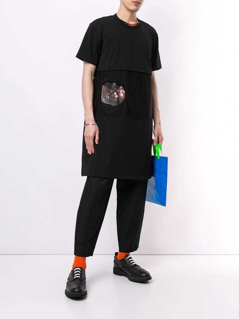 Comme des Garçons Homme Plus cropped tapered-leg trousers outlook