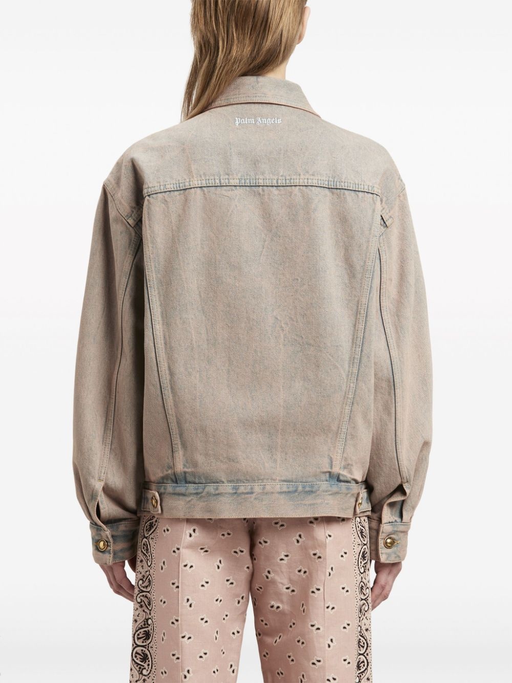 overdye-wash denim jacket - 5