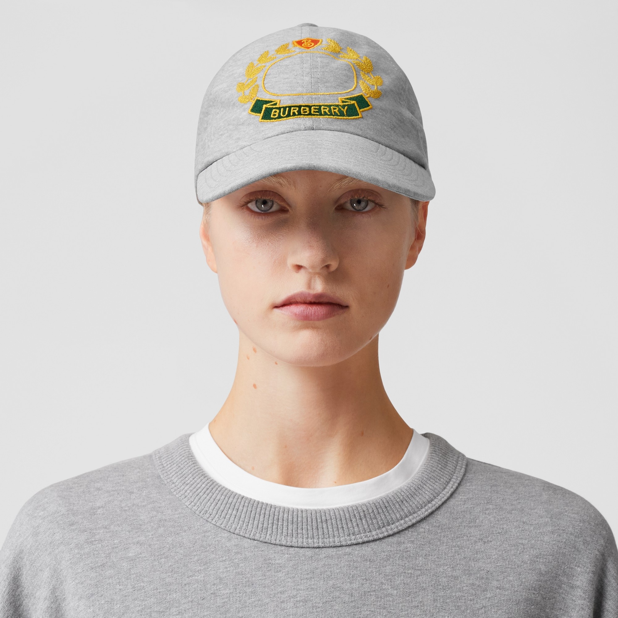 Oak Leaf Crest Cotton Jersey Baseball Cap - 2