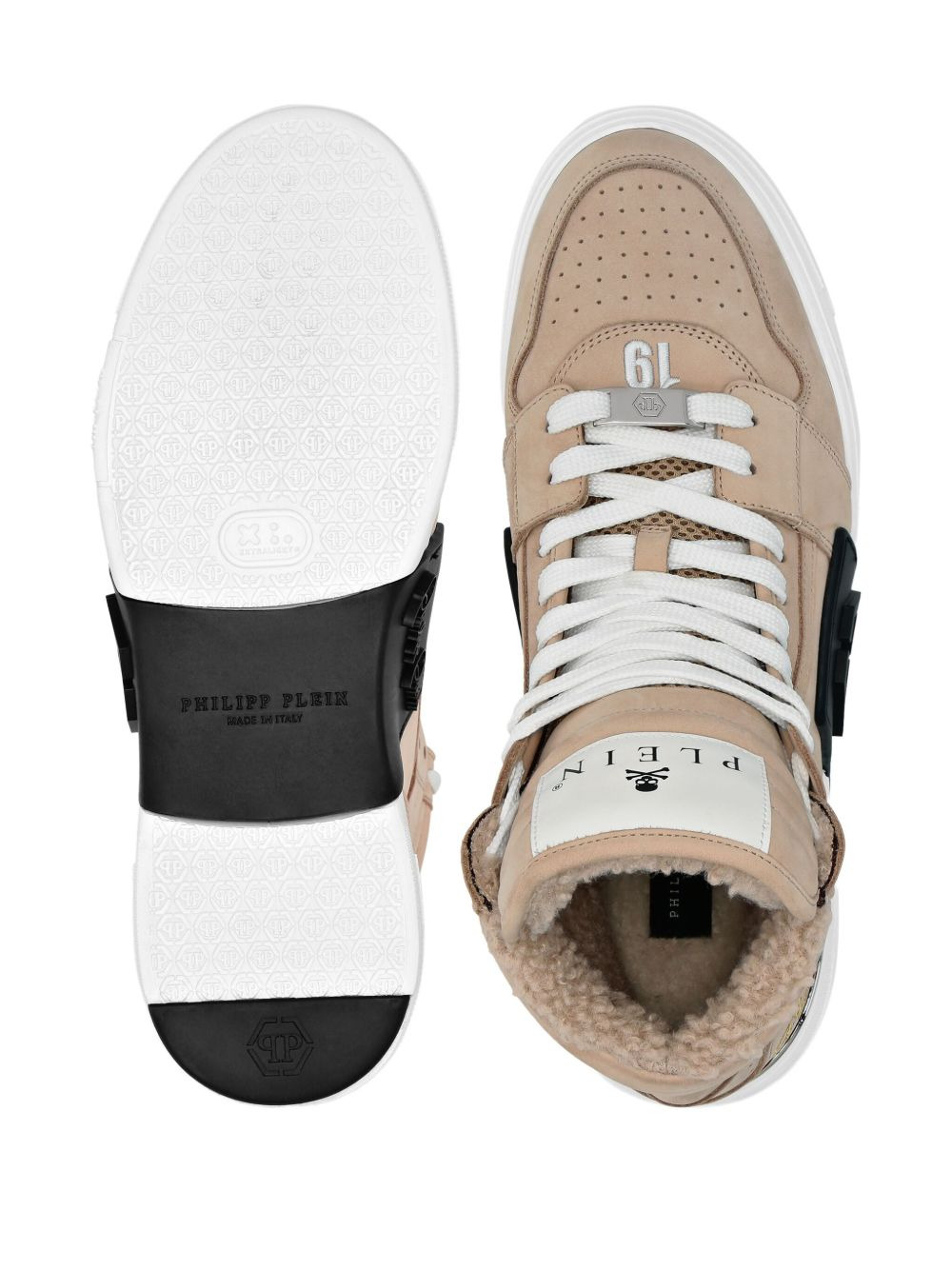 Hexagon-appliqué sneakers - 3
