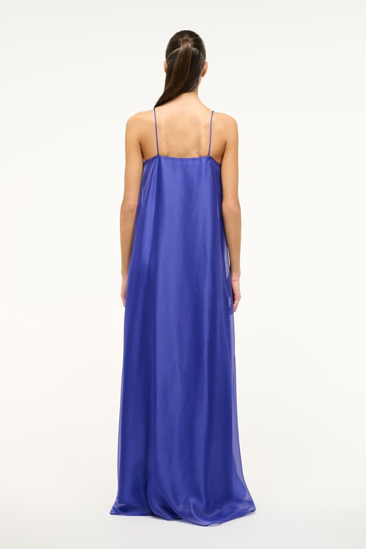 STAUD MAXI DELFINA DRESS VIOLET - 4