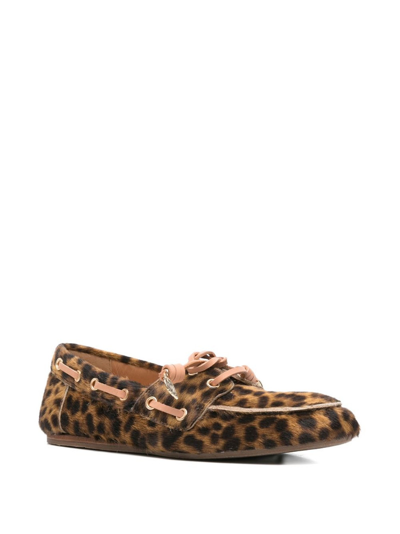 ANCIENT GREEK SANDALS Pliaria leopard-print boat shoes outlook