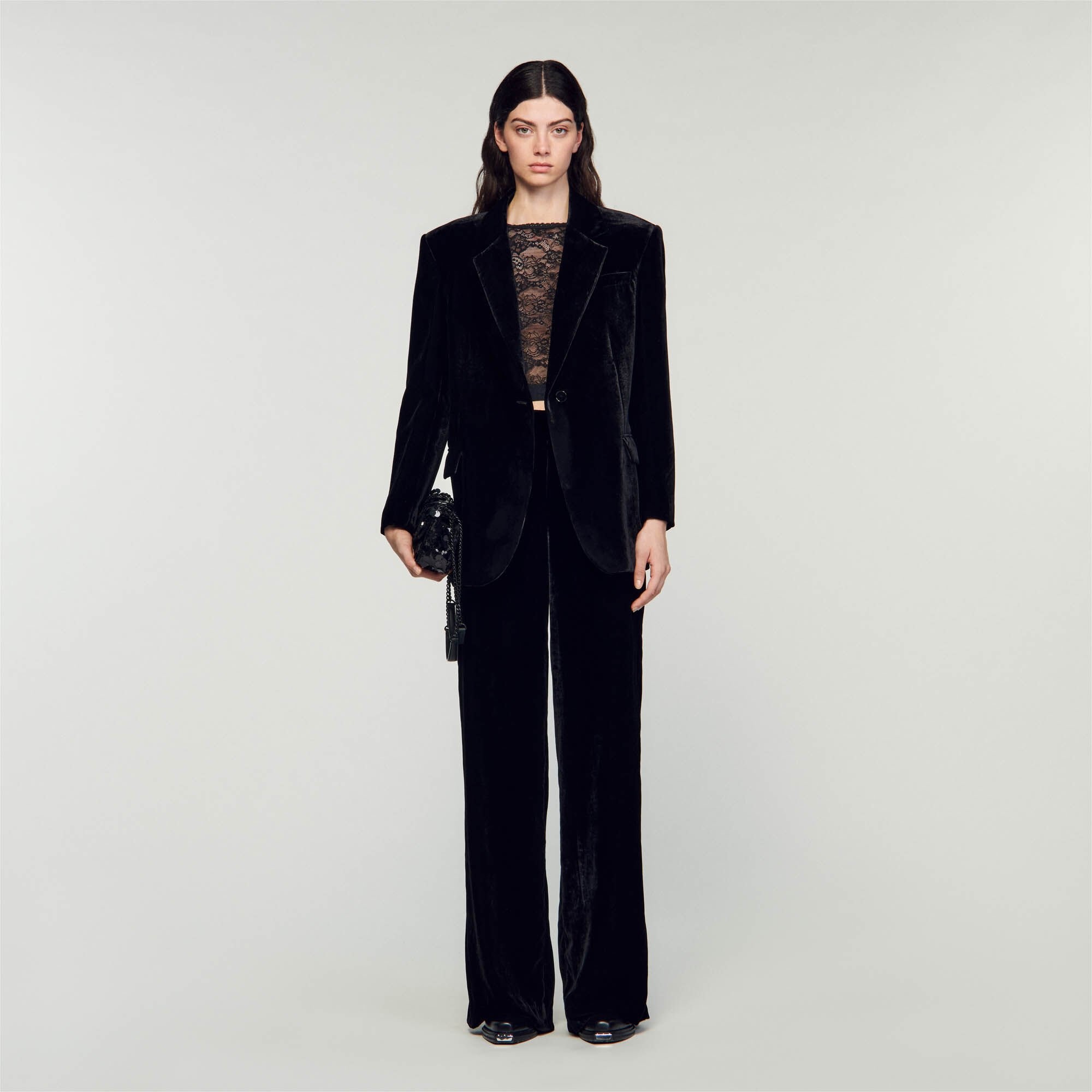 VELVET SUIT JACKET - 2