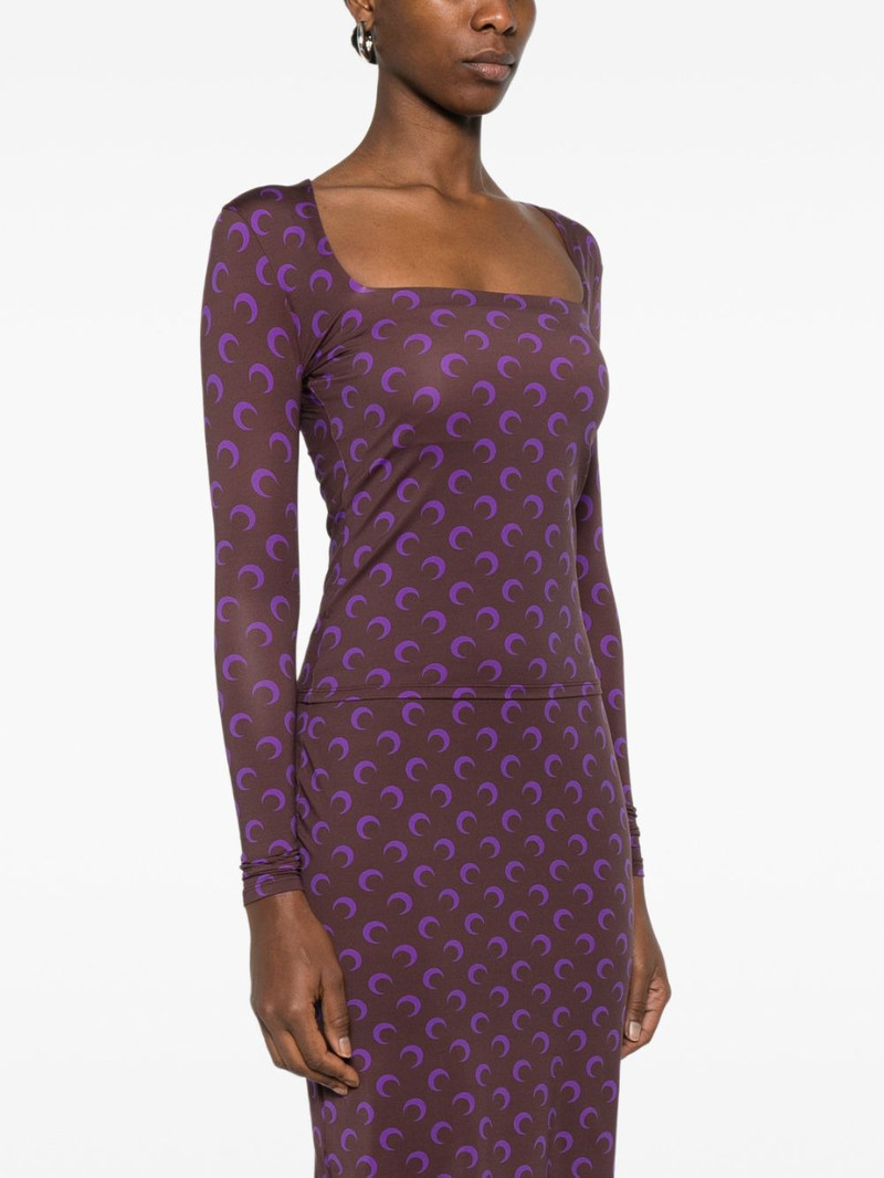 moon-print square-neck top 3