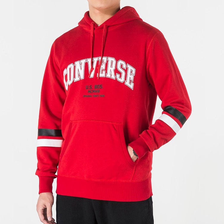 Converse Collegiate Text Pullover Hoodie 'Red' 10017352-A04 - 6