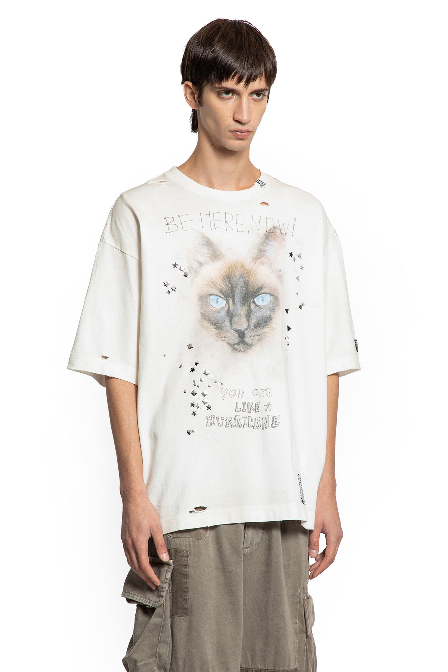 Embellished Distressed Tee - 2