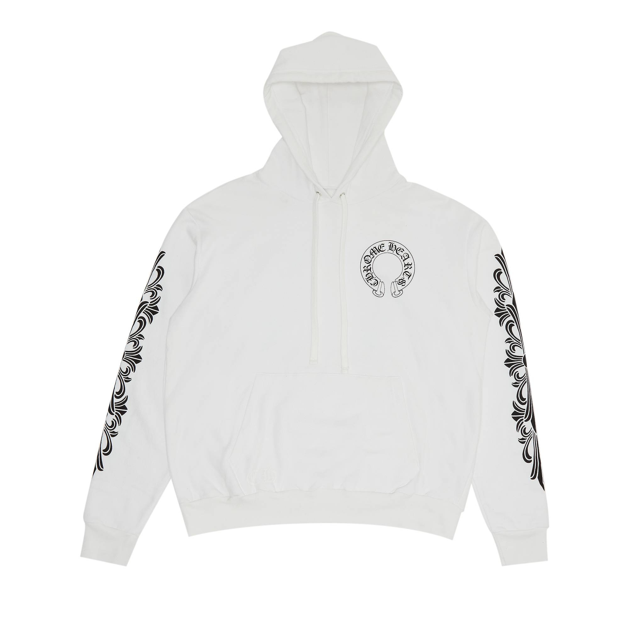 Chrome Hearts Floral Horseshoe Hoodie 'White' - 1