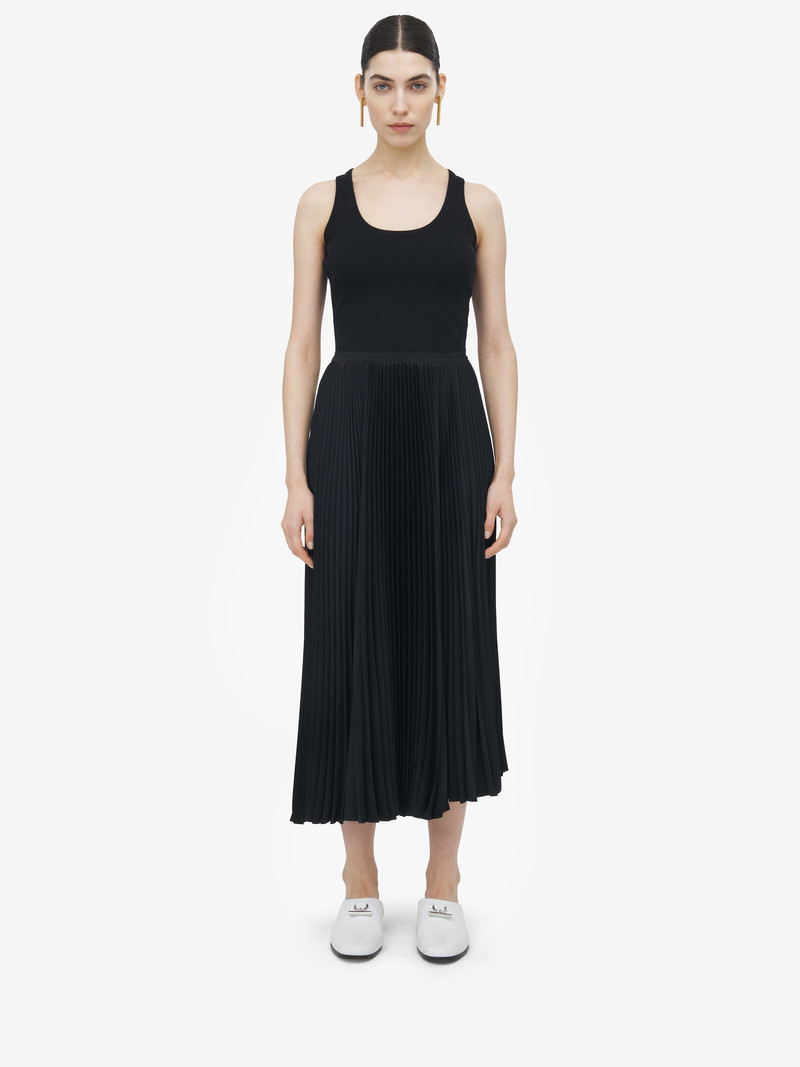 Alexander McQueen Cotton Rib Midi Dress outlook