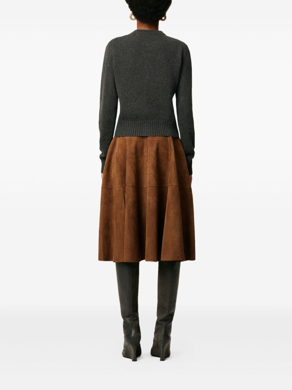 heart-embroidered cashmere cardigan - 4